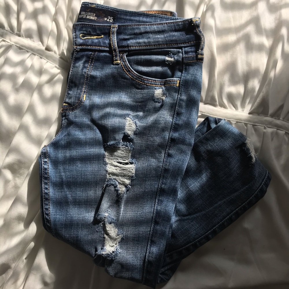 Ripped Hollister jeans